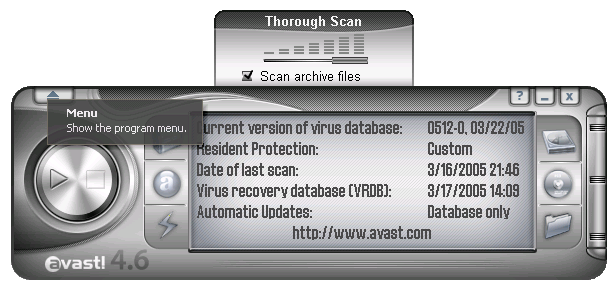 Avast! 4 Home Edition Screenshot